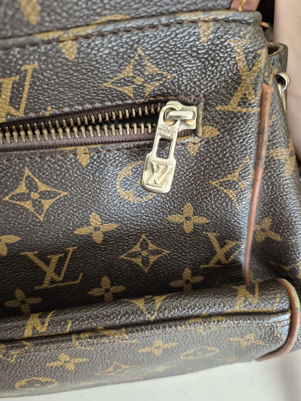 Very Vintage Louis Vuitton Brown Monogram Canvas Satchel Made In France - Picture 9 of 16